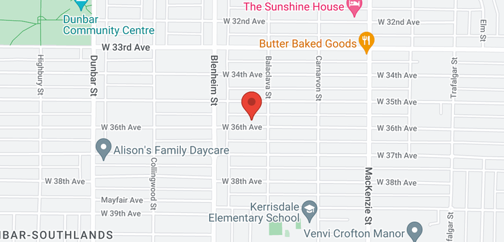 map of 3231 W 36TH AVENUE